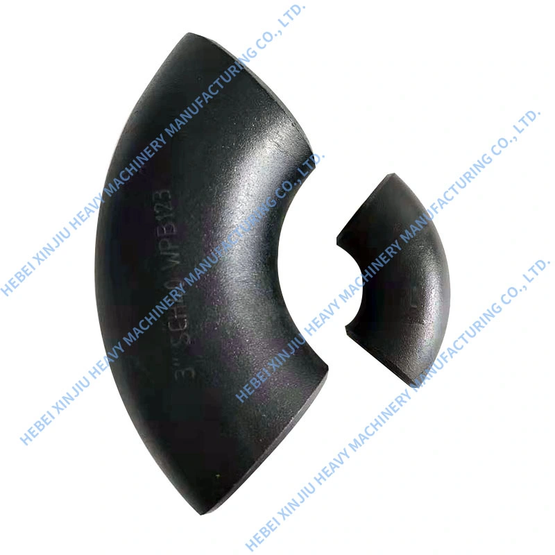 4"ANSI B16.9/ASTM A234 Lr 45/60/90/180 Degree Bend Black Carbon Stainless Steel Pipe Fitting Elbow