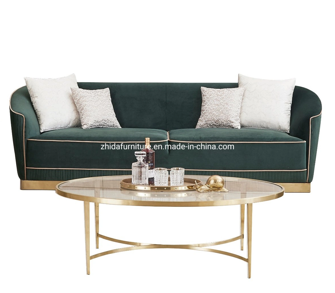 Luxury Design Wholesale/Supplier Home Furniture Living Room Couch Velvet Fabric Sofa Set