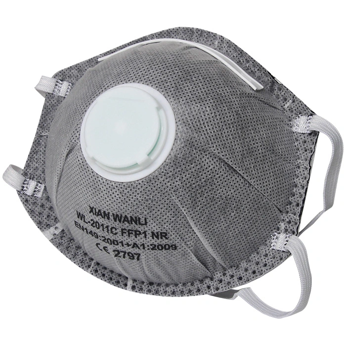 Head Strip Type Valved Dust FFP2 Mask with Carbon Dioxide