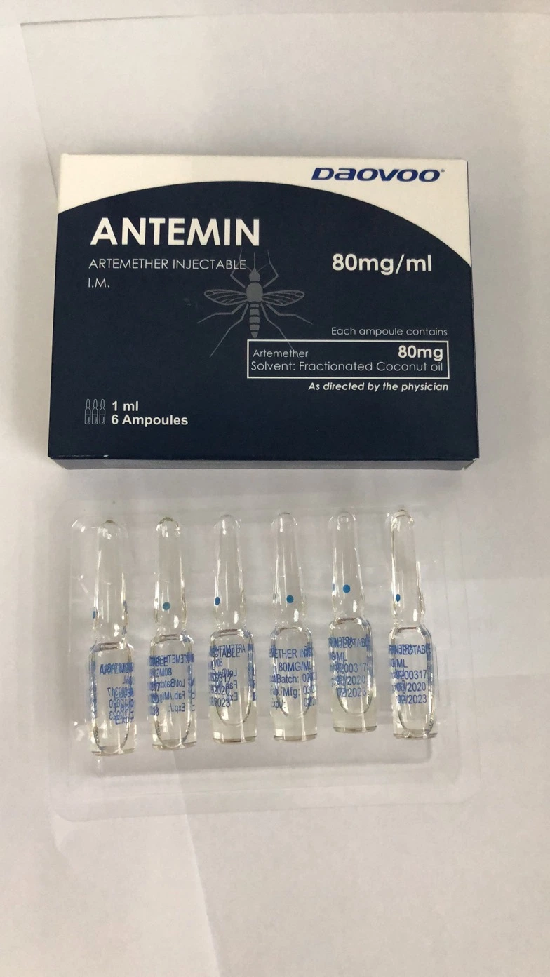 Inyección arteméter 80mg GMP Anti-Malaria Medicnes