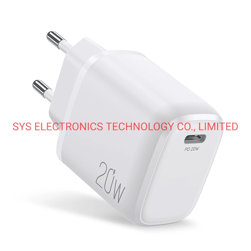 Wandladegerät und Adapter USB-C-Anschluss Fast Pd 20W Ladegerät EU UK-Stecker-Ladegerät für Apple iPhone 11 12 Laptop Schnell Tragbares Telefon Netzteil