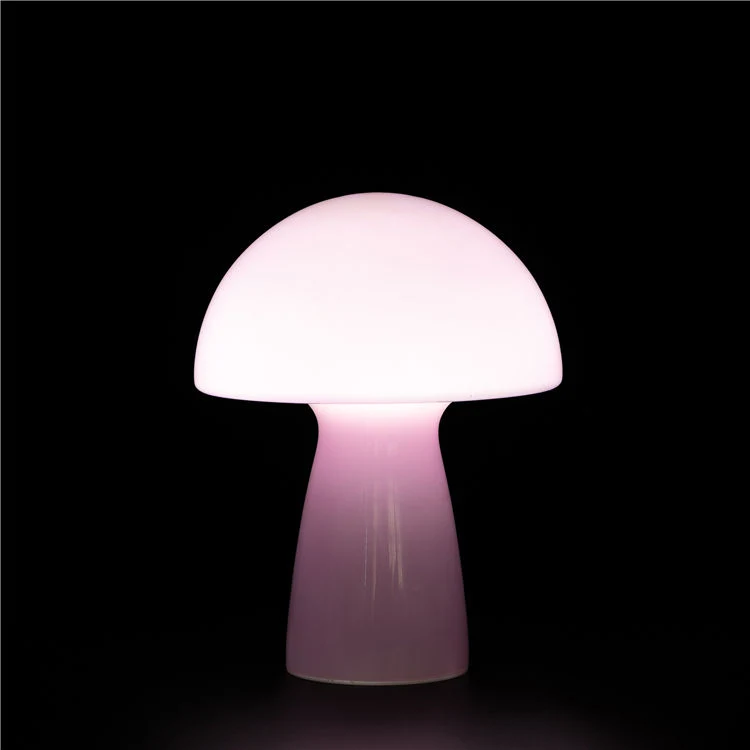 Factory Provide Finesse Mushroom Rustic Farmhouse Table Lamp Modern Glass Table Light