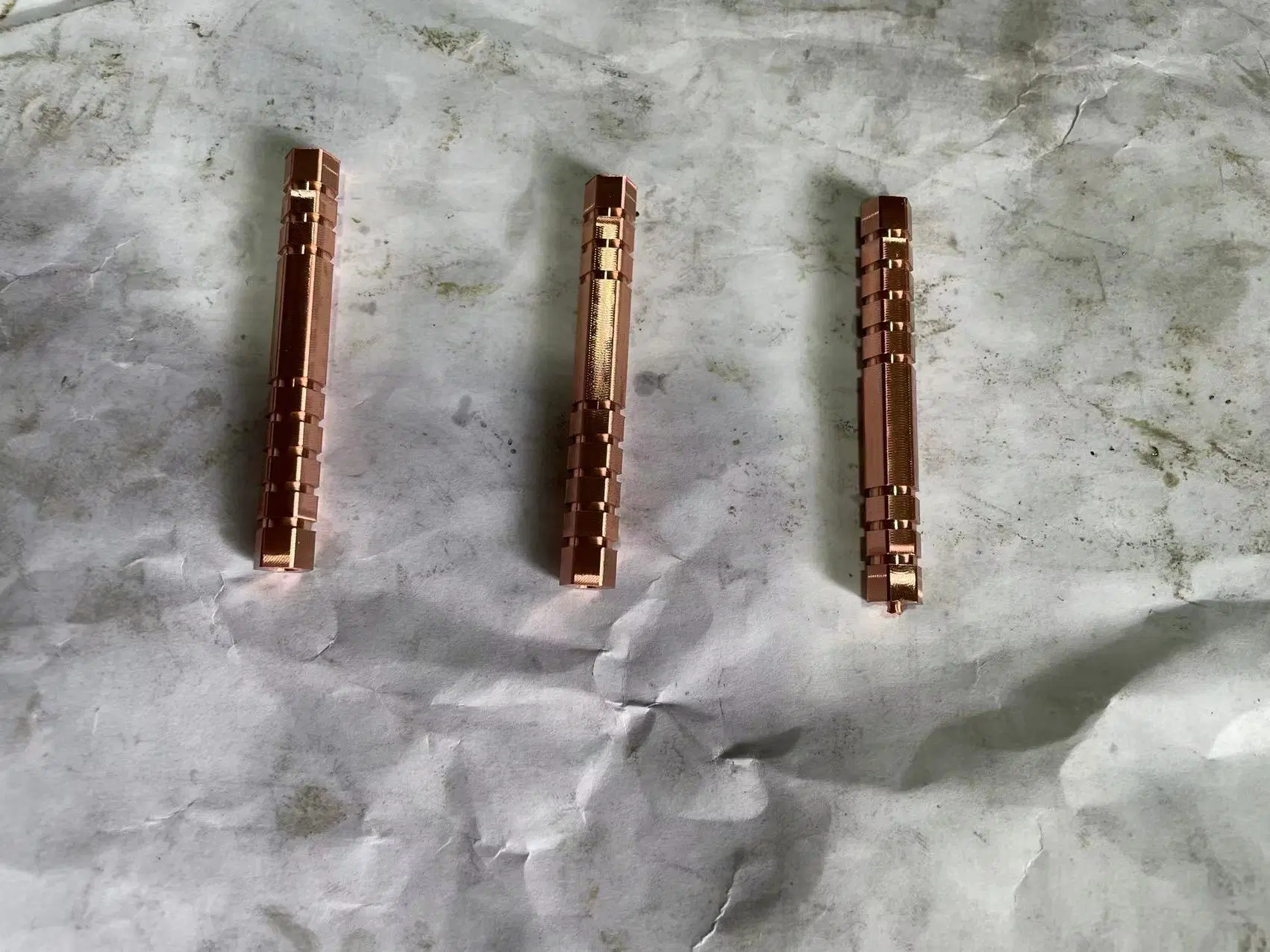 Precision CNC Turning Copper Parts Copper Fastener Connection Parts Feedthrough Copper Parts OEM Long Copper Bar Copper Tube Turning Parts