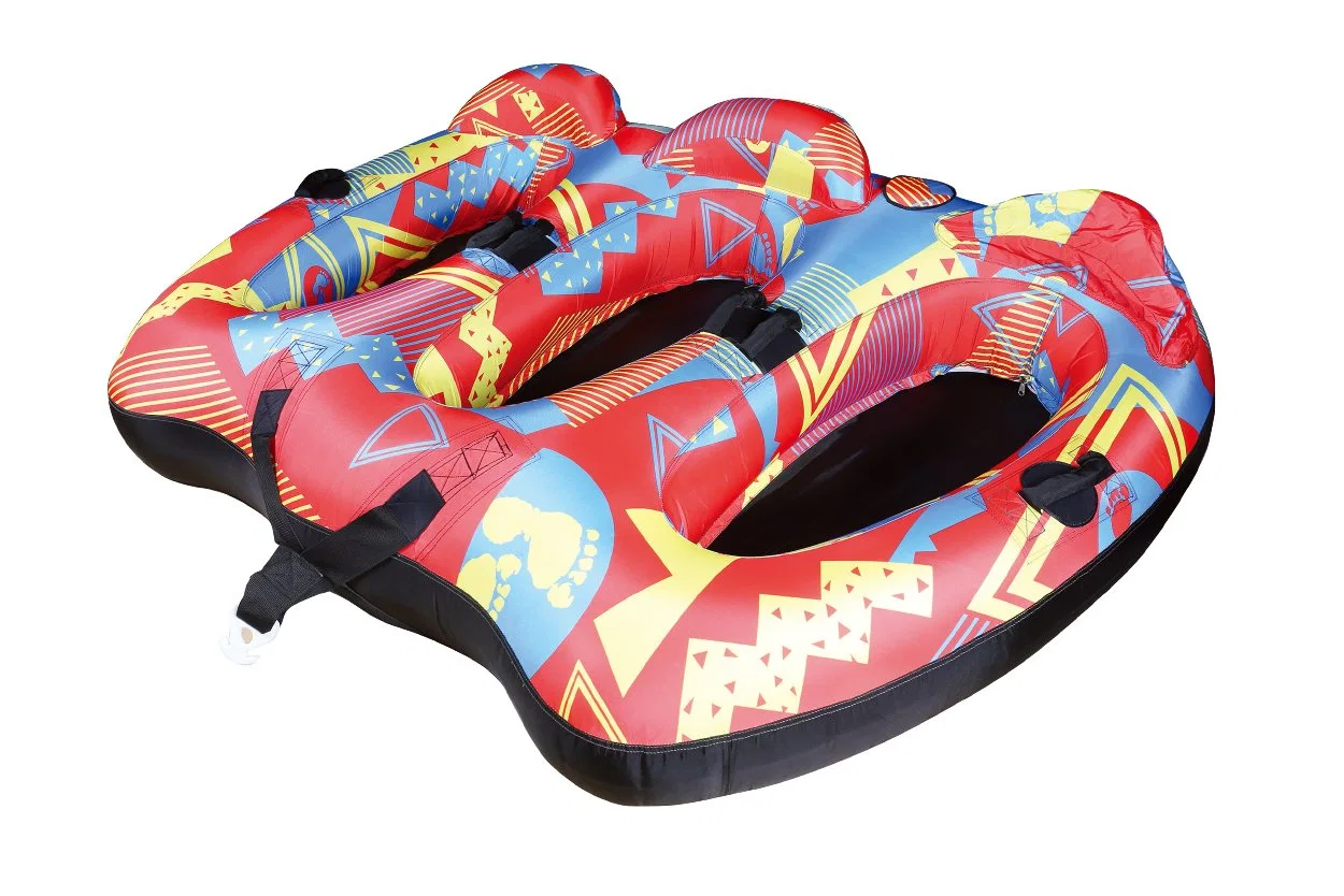 Dfaspo Heavy Duty PVC Inflatable Towable Tube Single Person Aquatic Beach Sports