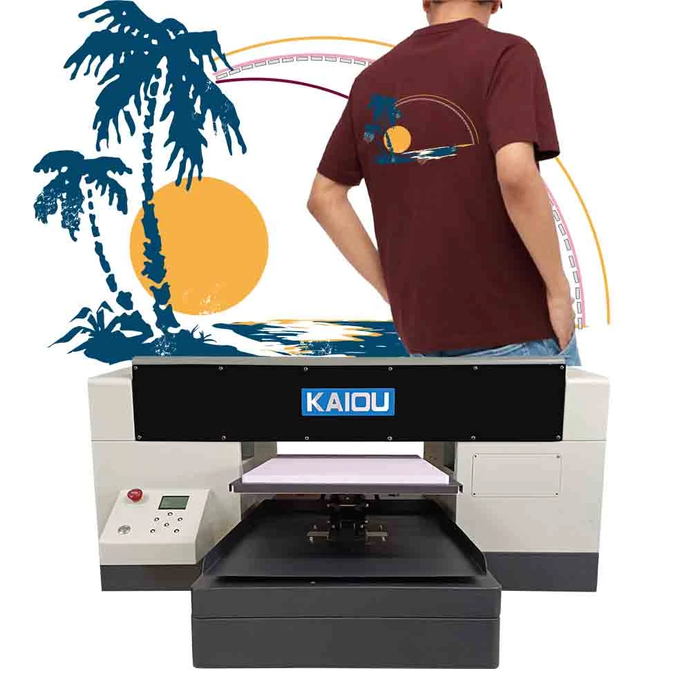 Kaiou A3 Digital Printing Tshirt Machine Single Station Dual XP600 DTG Printer