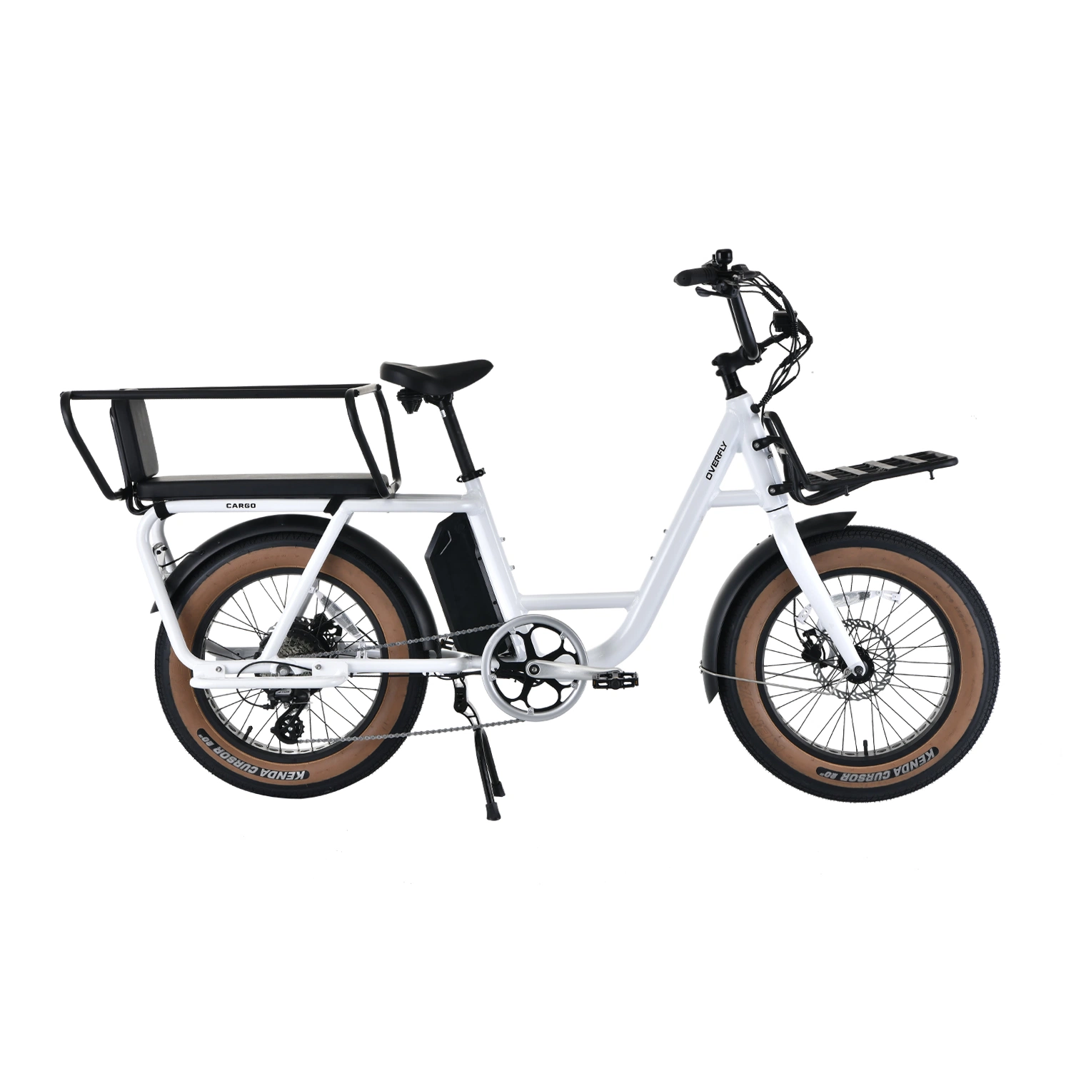 UTI 500W 48V 20" White Mini Electric Cargo Ebike