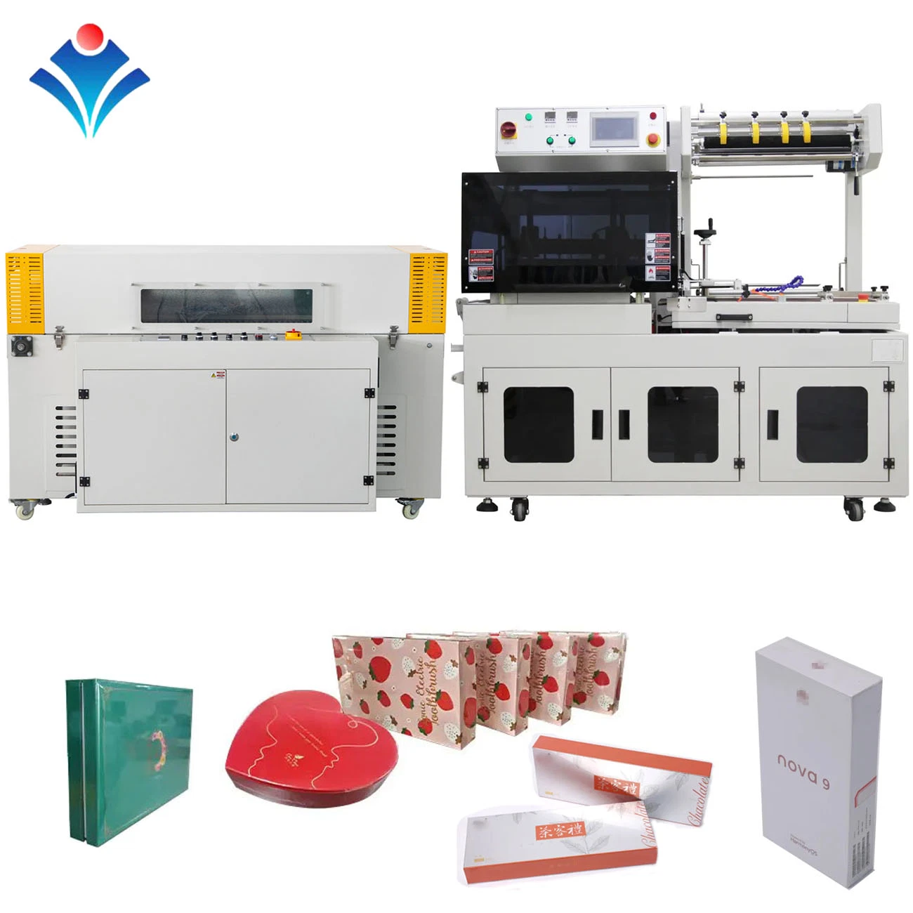 Automatic Packing Machine Vertical L Bar Heat Shrink Git Box Chocolate or Phone Box Shrink Wrapping Machine