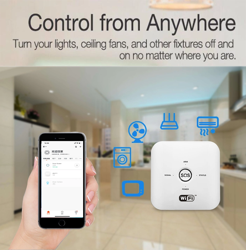 WiFi Fire Alarm System GSM Wireless Home Burglar Security Fire Alarm System