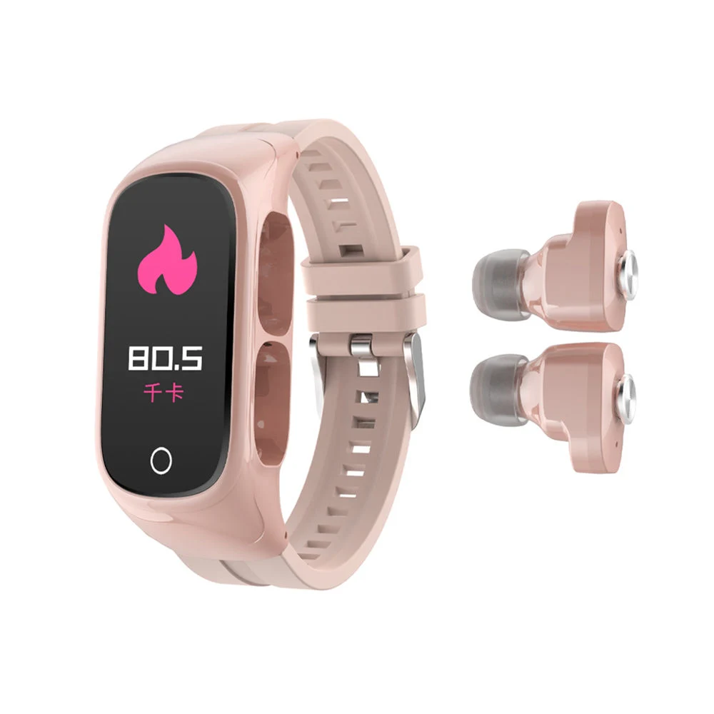 N8 Multi Function USB Rechargeable Lithium Battery Powered Blood Pressure Monitor Smart Sports Bracelet with Bt Headset Smartwatch