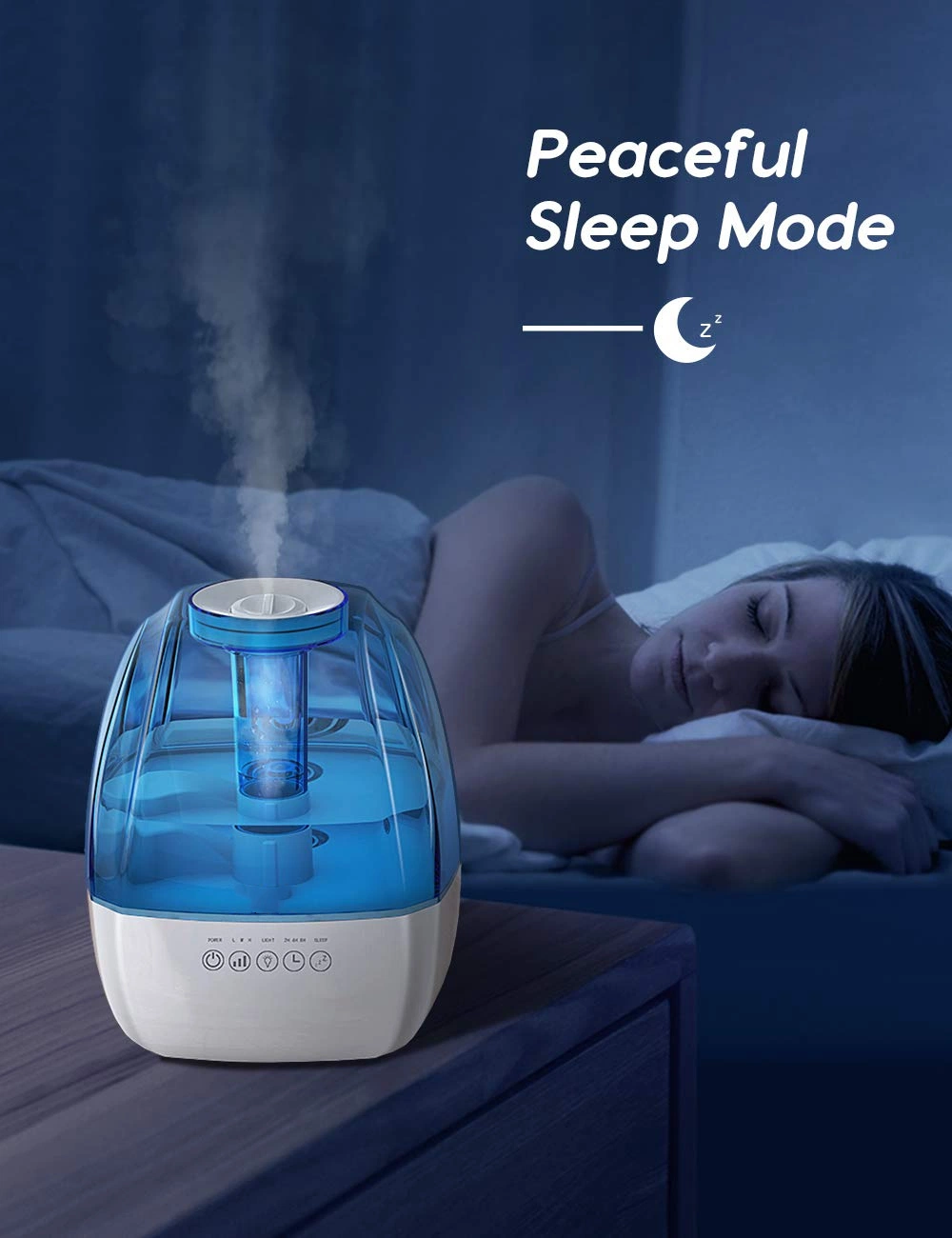 Big Tank Cap Sprayer Low-Energy Consumpt Home Appliance Small Bedroom Filterless Air Humidifier