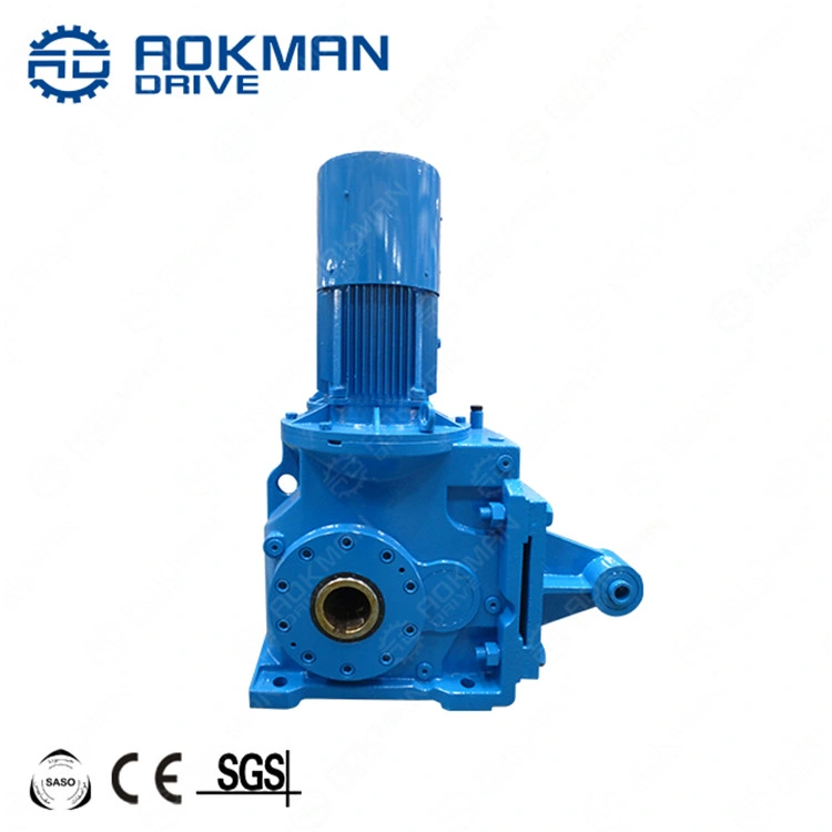 Shaft Output Gear Box Industrial Helical Bevel Speed Reducer for Mix Equipment