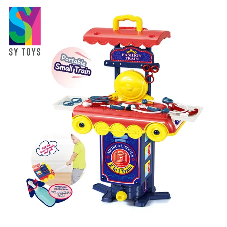 Sy Wholesales 2 in 1 Transformation Train Doctor Kids Boys Girl Play School Toys