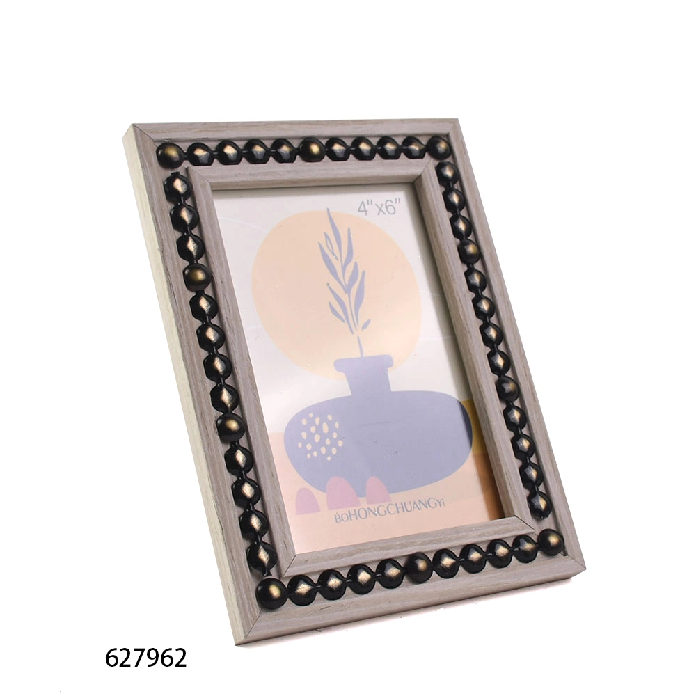 New Wooden Foil Photo Frame in Silver Line