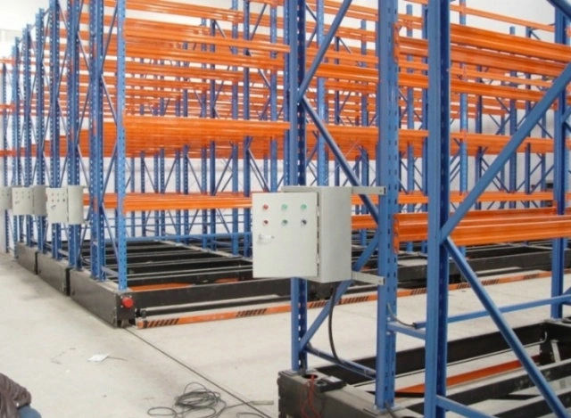 Good Quality High Density Mobile Narrow Shelving Unit/Very Narrow Aisle Pallet Racking/Tall Narrow Storage Rack