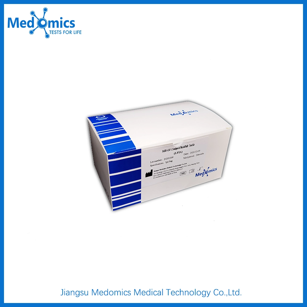 O teste de diagnóstico rápido de Medomics combinados para combater a gripe A/B &amp; 2019 Novo romance do antigénio do vírus