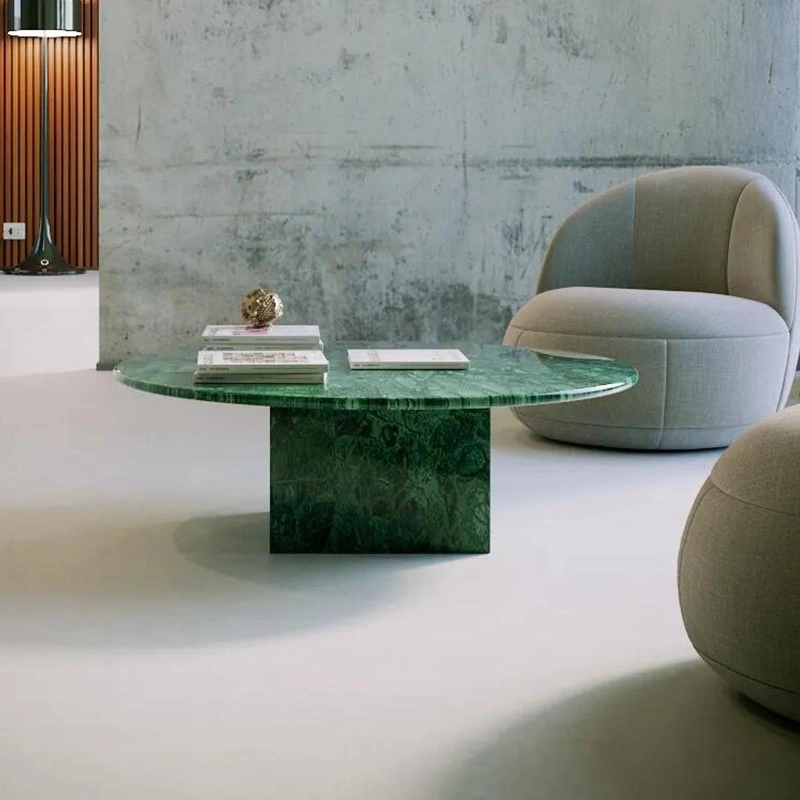 Ресторан отеля Вилла Luxury Vintage Design Real Green Marble Dining Набор мебели для столов