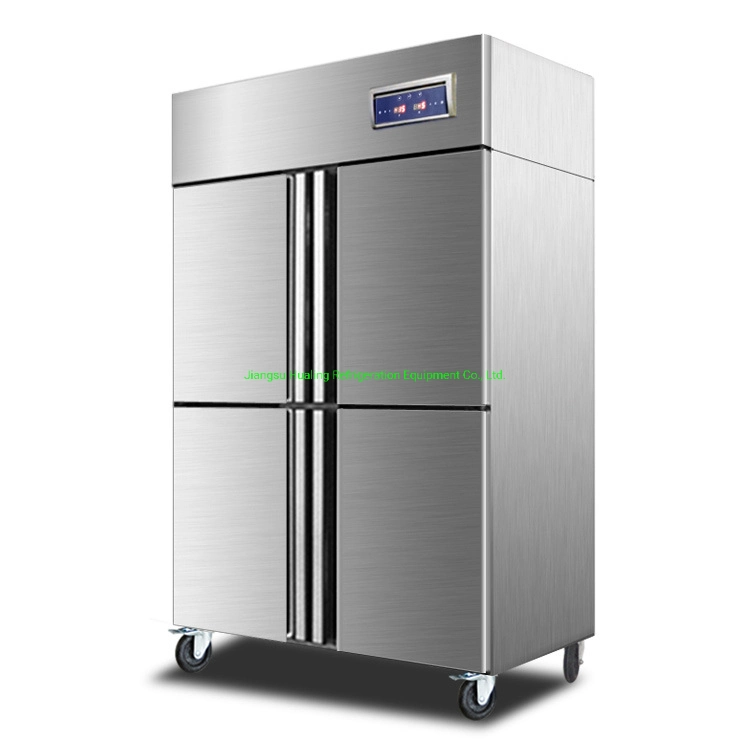 Static Cooling Fresh-Keeping Kitchen 4 Door Commercial Upright Fridge for Restaurant