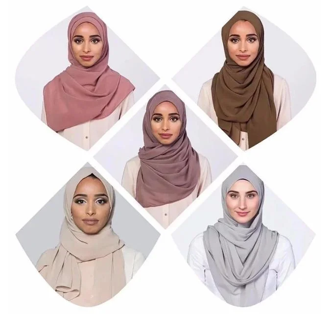 Polyester Voile Fabric Textile for Islamic Women Head Scarf