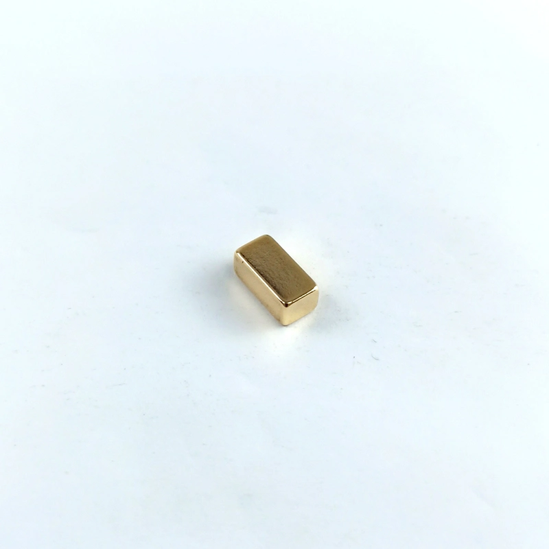 China Manufacturer Strong Custom Cube N52 Permanent Powerful Gold-Plated Neodymium Block Magnet