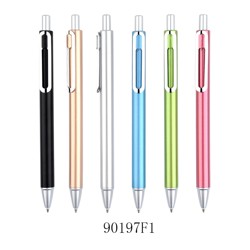 Office Supply Stationery Promotion Gift Logo Plastic Metal Writing Ball Point Pen