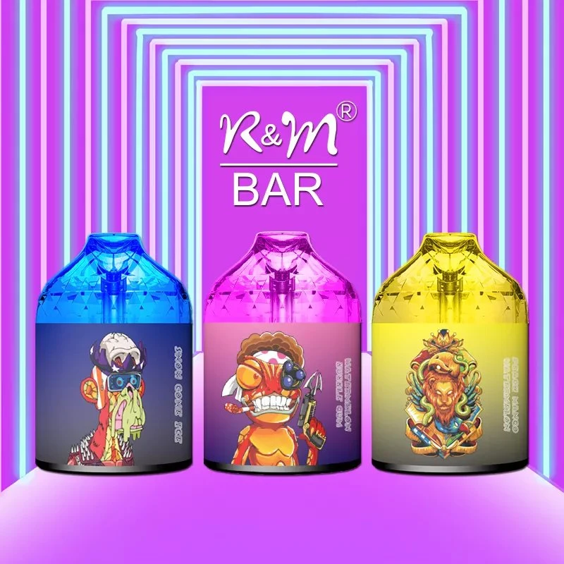 RGB Glowing Tank Design 16 Flavor R&M Bar 9000 Puff Rechargeable Disposable Mesh Vape