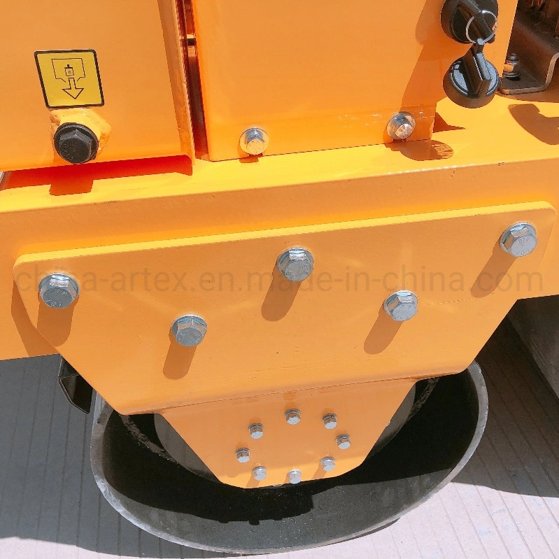 Mini Double Drum Walk Behind Road Vibratory Roller with 6HP Diesel or 13HP Gasoline Engine