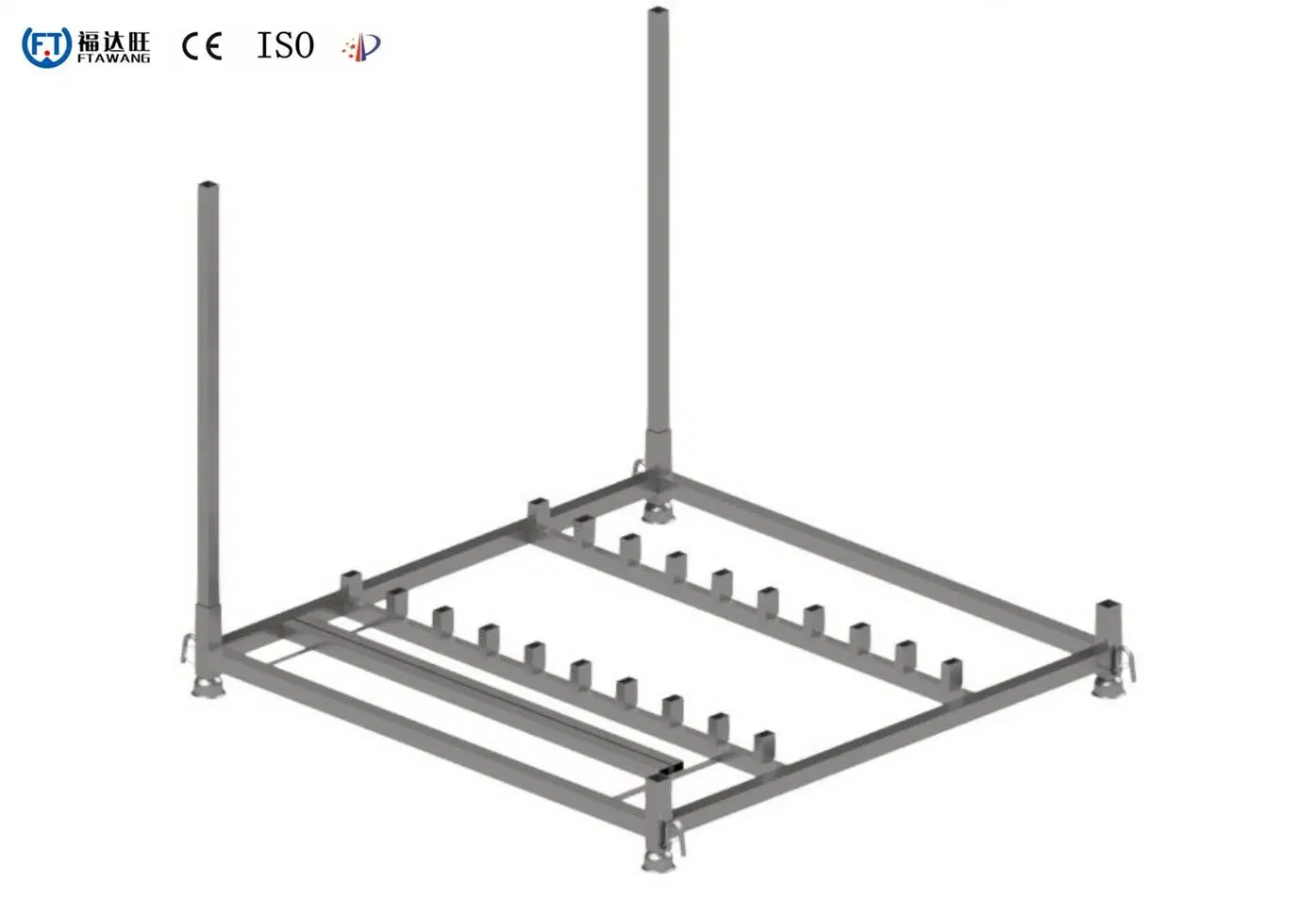 Almacenamiento de palets personalizados de metal galvanizado