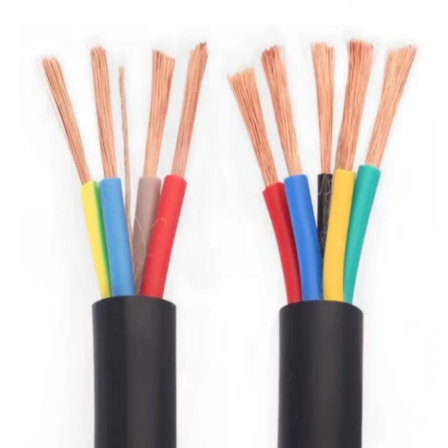 Rvv Round Flexible Copper Cable 300/500V 2 Core Cables 1.5mm2 2.5mm2 White Electric Wires with PVC Insulated