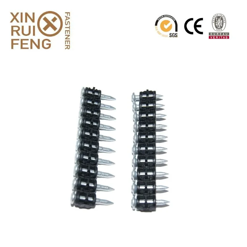 Factory Wholesale/Supplier Bx3 22mm Black Plastic Strip Concrete Steel Nails for Air Guns