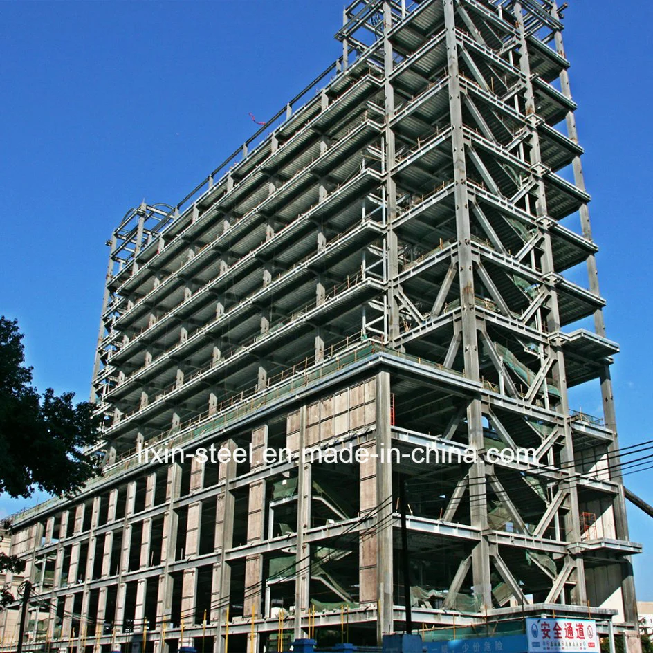 Bâtiment résidentiel commercial préfabriqué de haute hauteur à structure en acier robuste