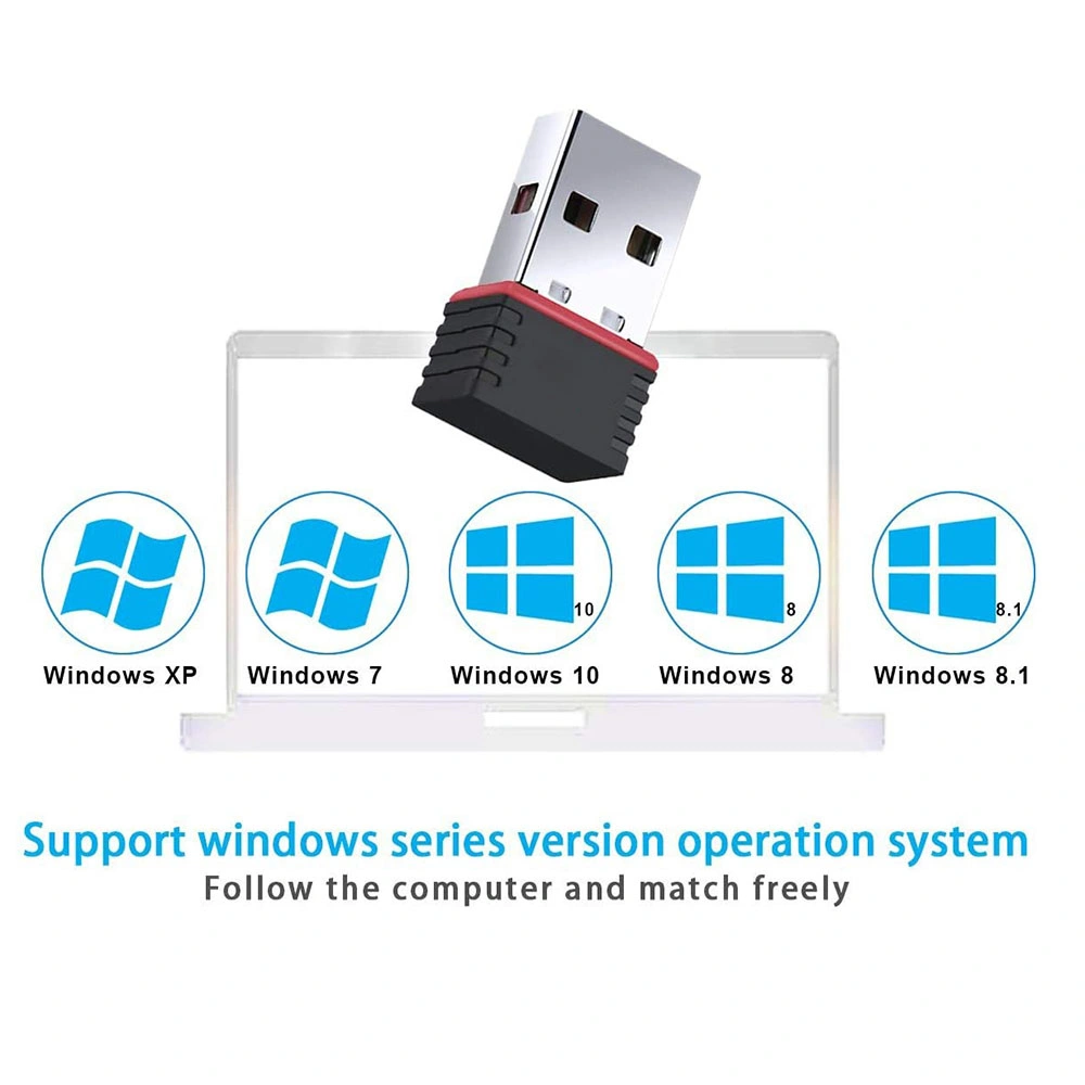 150Mbps Netzwerkkarte Mini USB Wireless 2,4G WiFi Dongle Adapter LAN IEEE802,11n USB2,0 WiFi-Empfänger für Tablet/PC