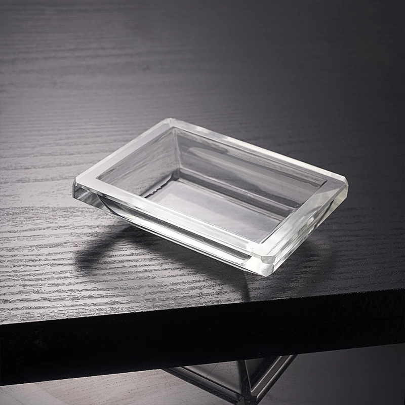 Cendrier de table en cristal gravé et cendrier à cigares en verre (KS13051)