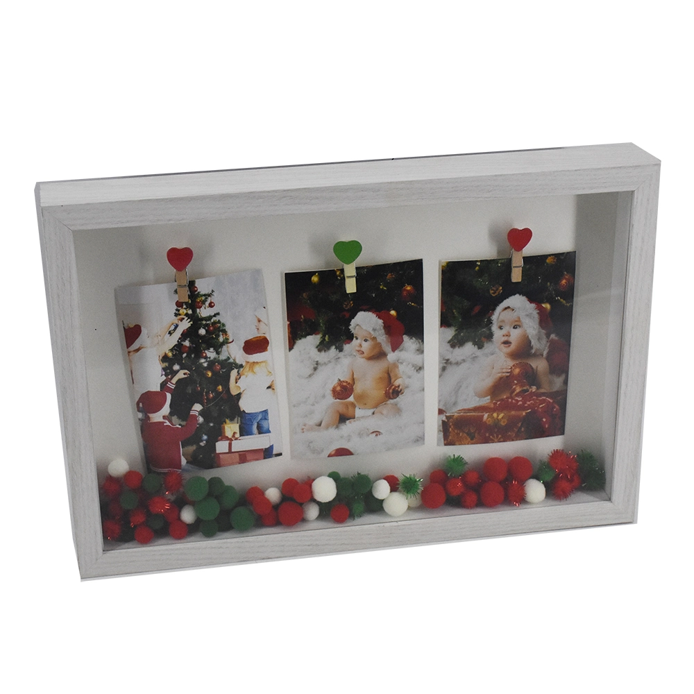 Merry Christmas Funny MDF Pampon Photo Frames