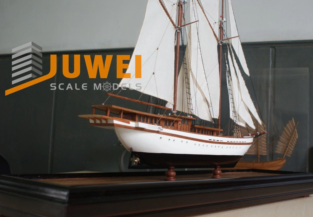 Miniature Wooden Sailing Boat Model for Gift (JW-16)