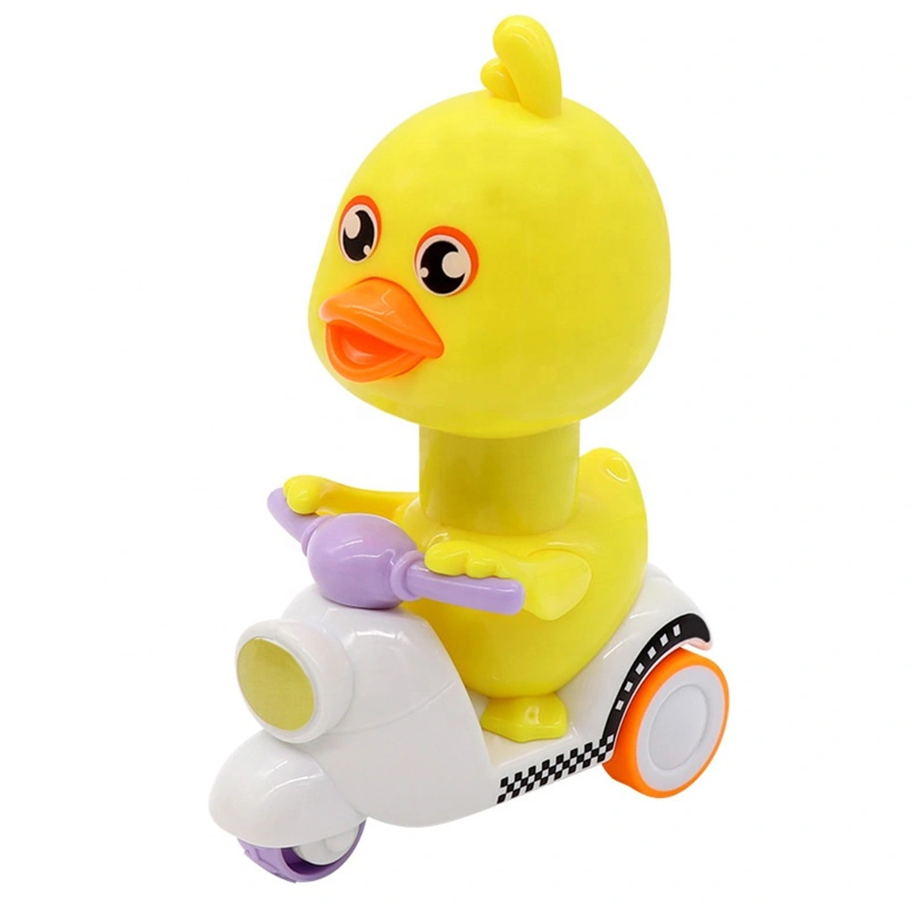 Juguetes baratos pequeños de plástico Prensa Pato Amarillo de devolución de coches de juguete