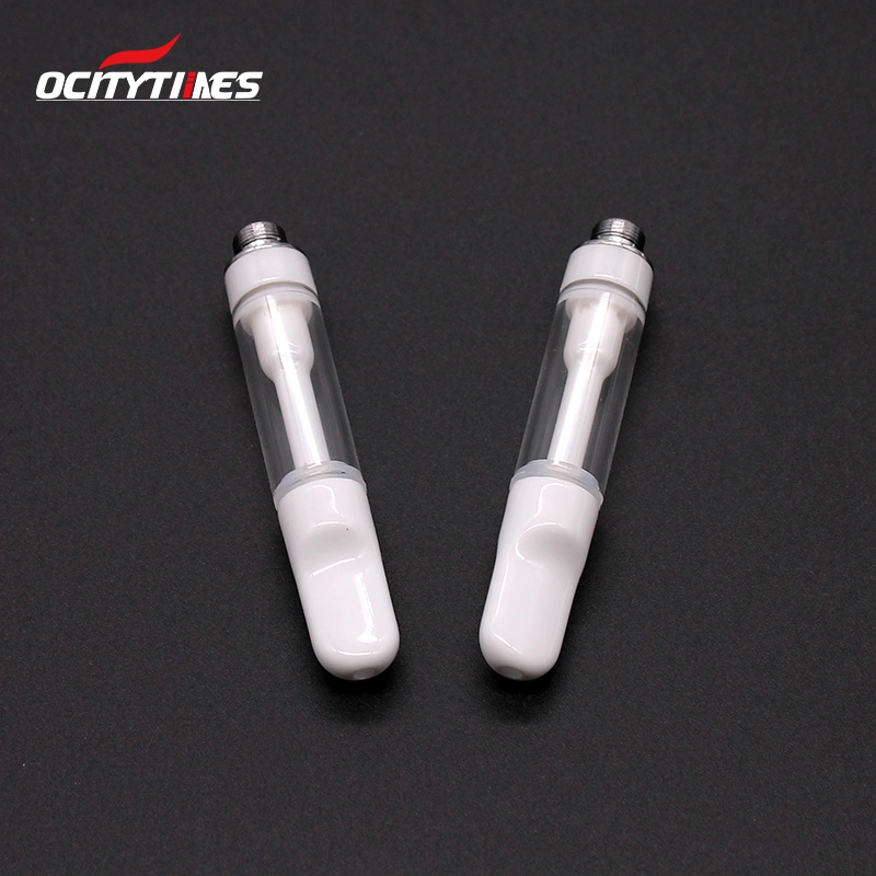 Ocitytimes 510 Thread 1ml Ceramic Core Vape Cartridges Thick Carts Atomizer White Black Packaging