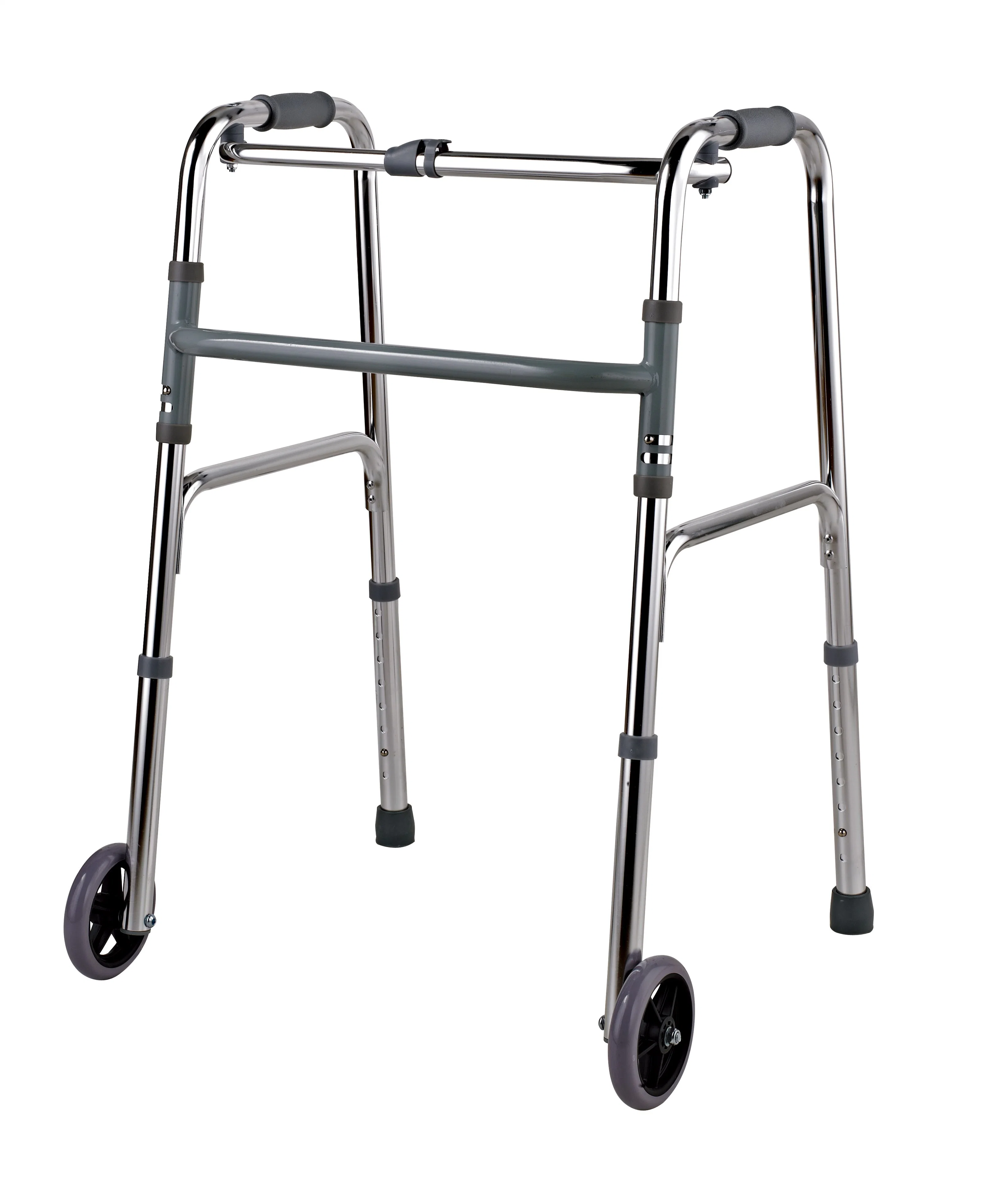 Peso ligero de aluminio Hot-Sellng bastidor caminar Walker para la tercera edad ayuda a pie