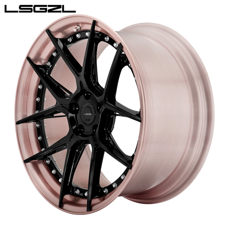 Custom Forged 2 Piece Wheels Car Wheels Aluminum Alloy Rims for Mercedes Benz VW 5X114.3 Replica Rines