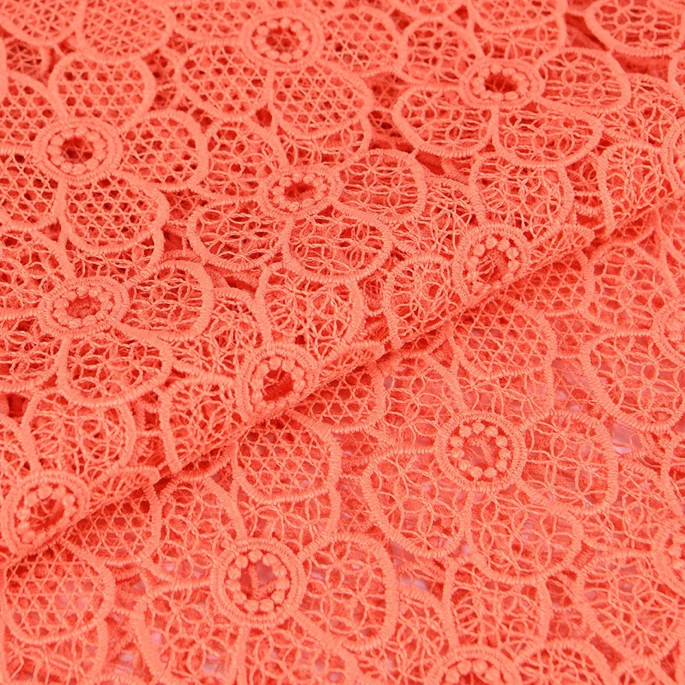 New Design Polyester Embroidery Guipure Chemical Lace Fabric