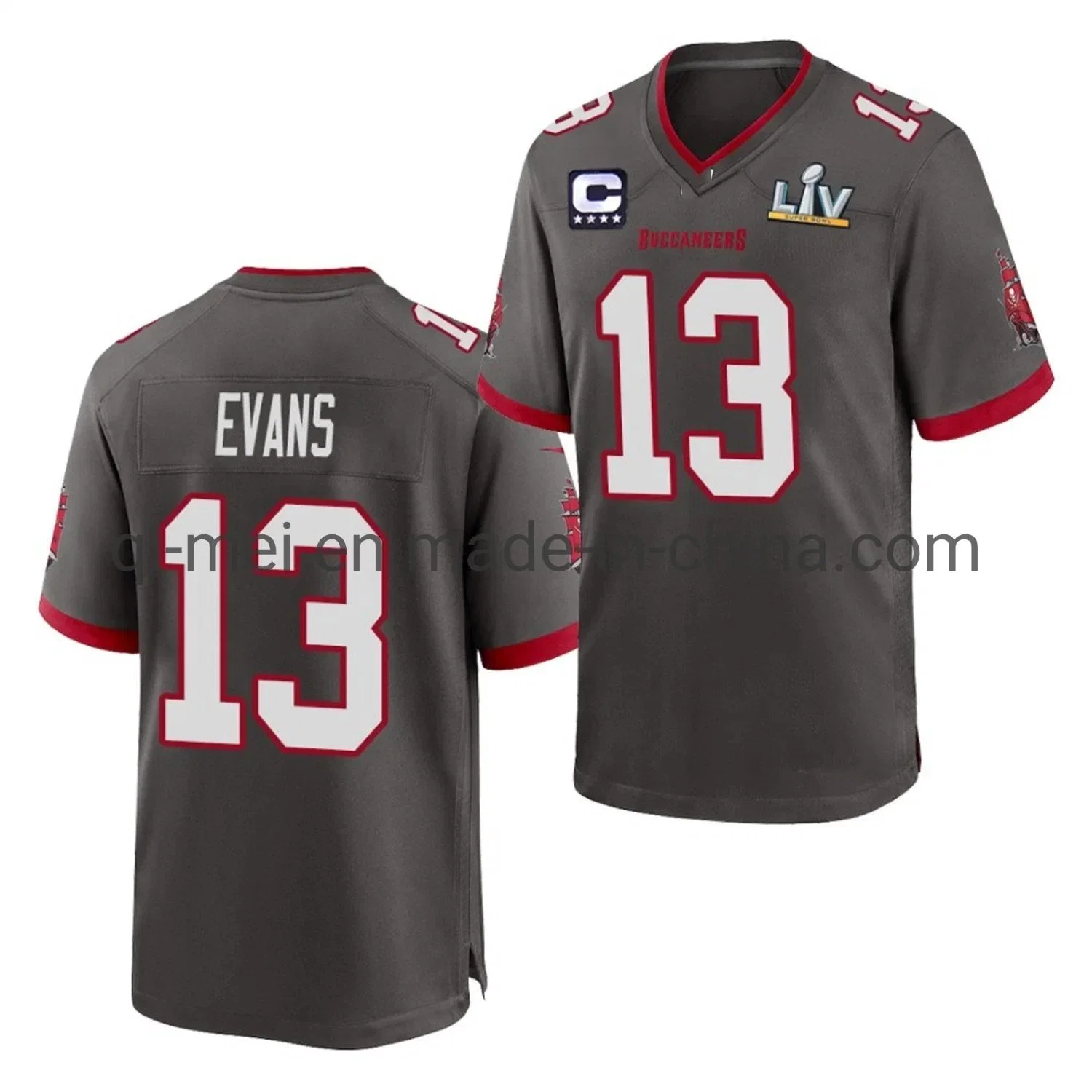 2021 Super Bowl LV Champions Mike Evans Buccaneers se remportant Maillots de football alternatifs