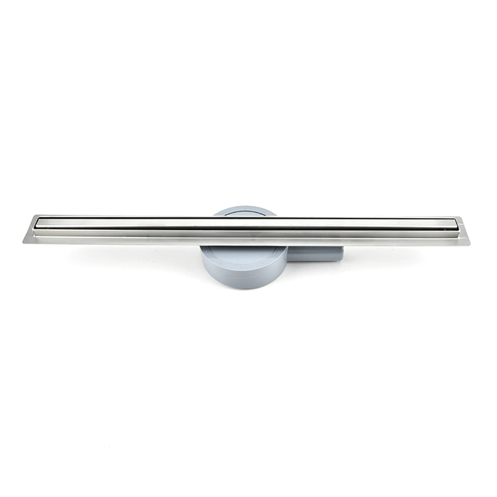 Sanipro 500 600 700 800mm Silver Stainless Steel Slim Linear Long Floor Drain 360 Degree Rotation Plastic Bathroom Shower Drains