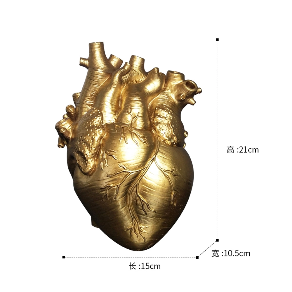 Customized Flower Pot Anatomical Heart Vase Decorative Resin Planter Accessories