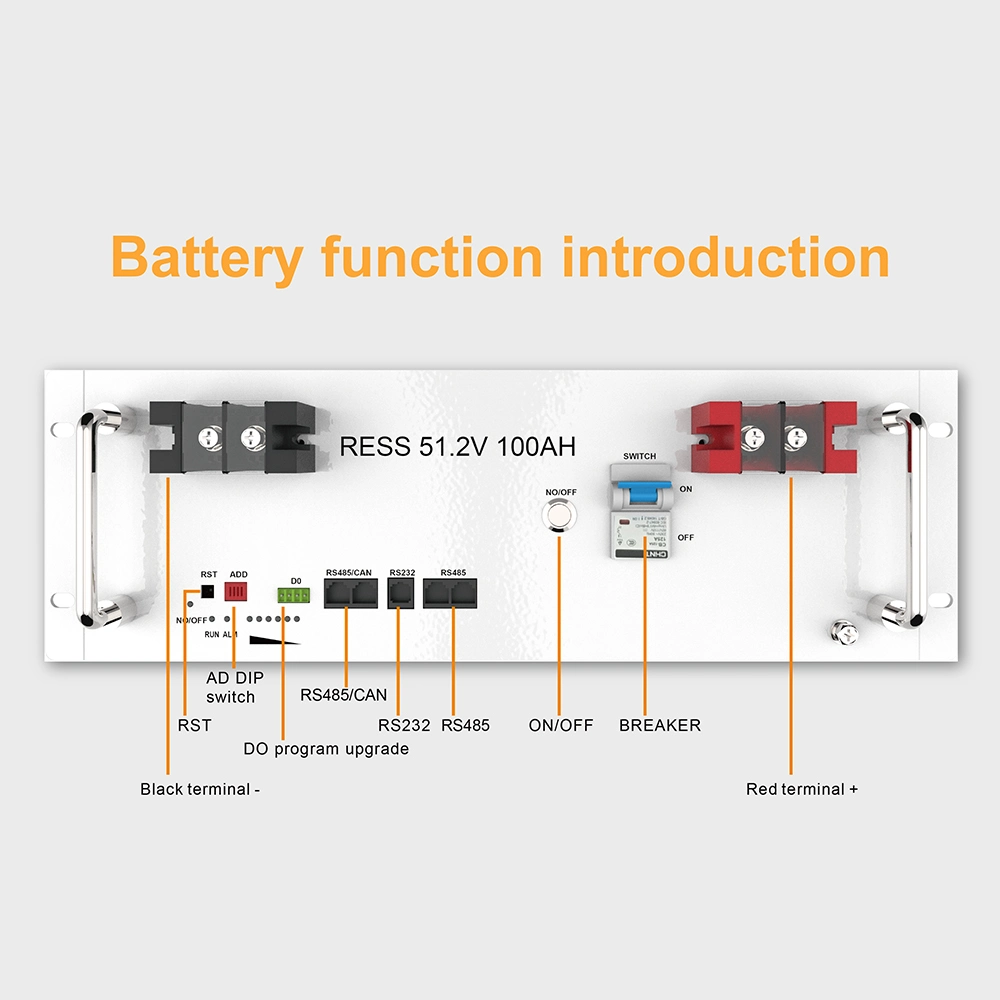 5kwh sistema de suministro de energía solar para el hogar 51,2V 100ah Grado del vehículo Sistema de alimentación de la batería