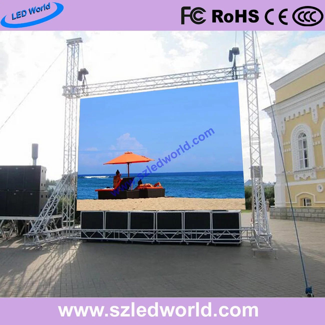 P6 Outdoor Full Color Fixed LED TV Display Screen for Advertising (P4 P5 P6 P8 P10)