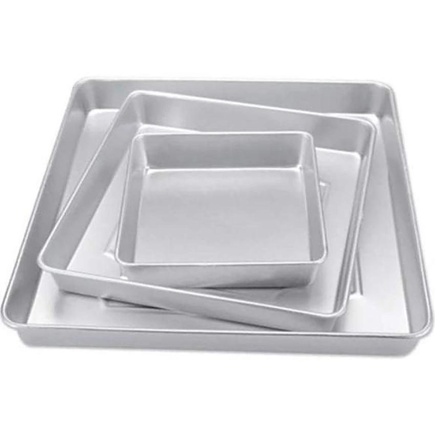 Non-Stick cobre Cesta de la bandeja para hornear pan brillantes Set