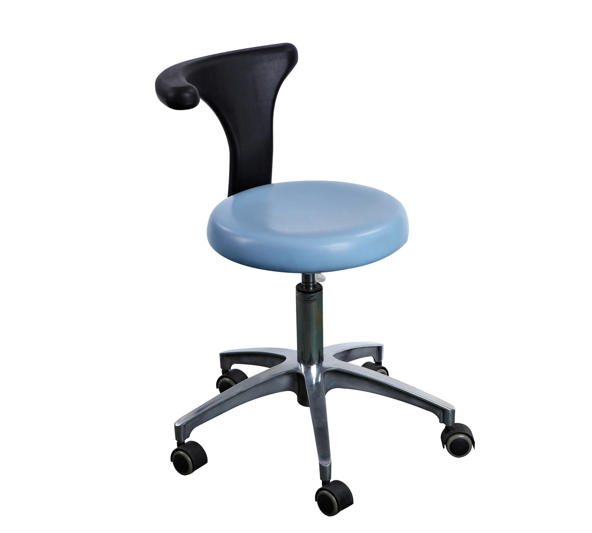 Hospital Doctor Chair Stainless Steel Stool Surgeon Chair PU Leather Dentist Stool Swivel Rolling Chair Nurse Chair