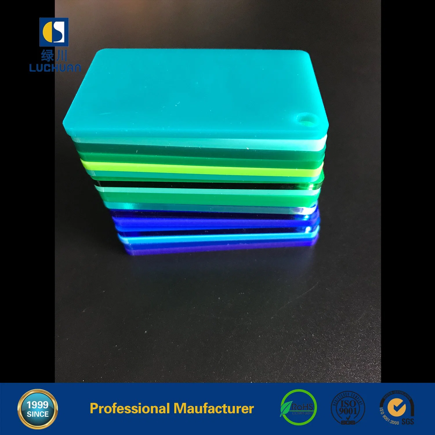 Colorful Display Material Cast Acrylic Sheet 100%Virgin