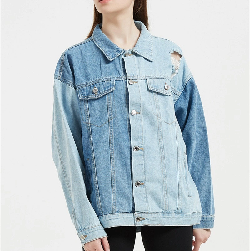 Les femmes L' icône blue denim vestes veste en denim Workwear Veste en jean Denim Blouson camionneur