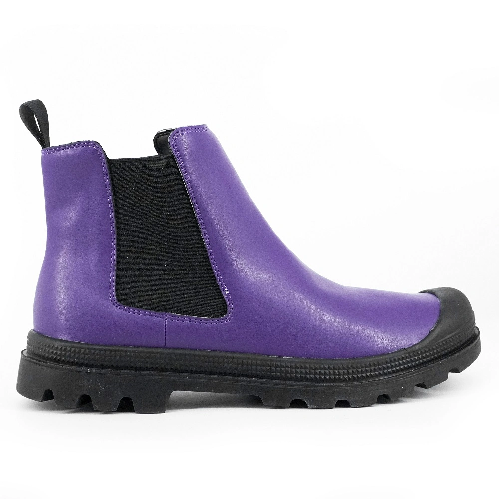 Trending Outdoor Lady Waterproof Boots Ankle Purple Woman PU Shoes for Women