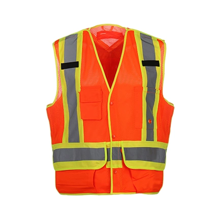 Hi Viz refletivo colete de segurança do trabalho de poliéster usar uniforme PPE